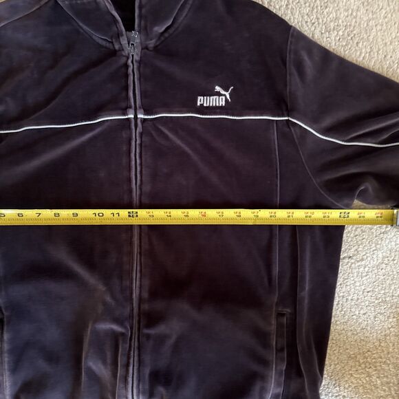 Vtg Puma Velour Full Zip Track Jacket Brown | Mens XL - Picture 13 of 16